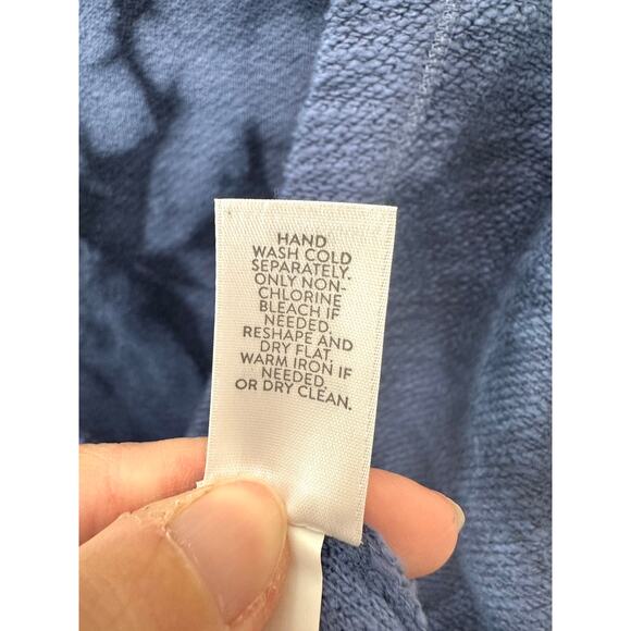 J.JILL | Pure Jill Indigo Blue Tie Dye Button Front Cardigan Oversized | Small - Picture 7 of 7